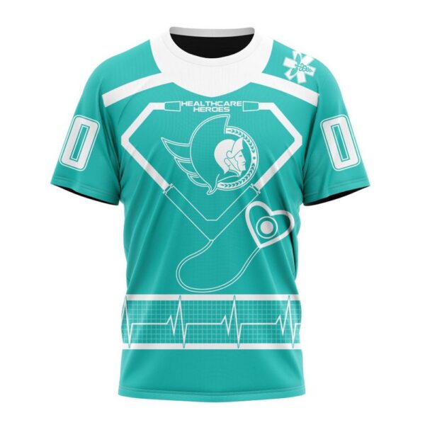 NHL Ottawa Senators T-Shirt Special Design Honoring Healthcare Heroes T-Shirt