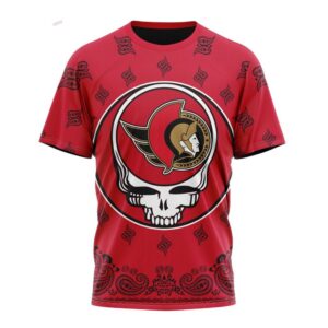 NHL Ottawa Senators T Shirt Special Grateful Dead Design 3D T Shirt 1