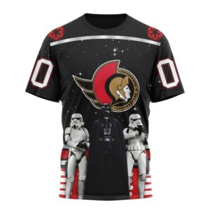 NHL Ottawa Senators T Shirt Special Star Wars Design May The 4th Be With You 3D T Shirt 1