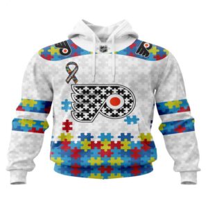 NHL Philadelphia Flyers Hoodie Autism Awareness 3D Hoodie For Fans 1