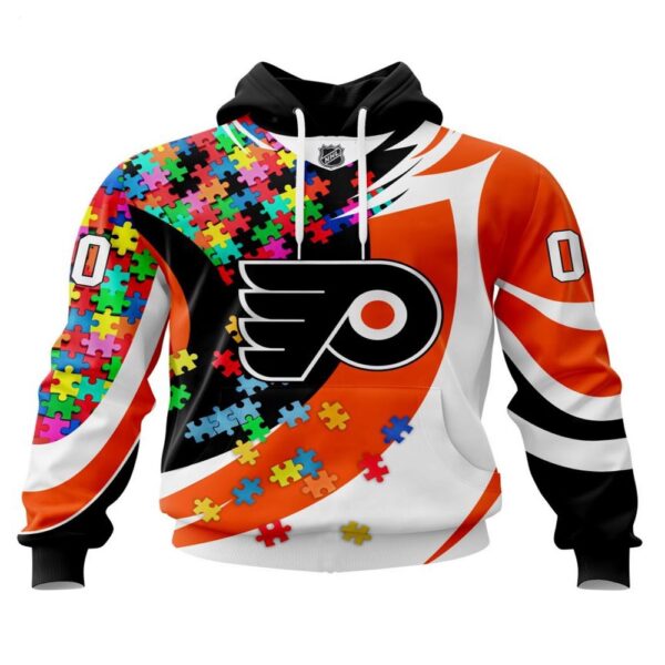 NHL Philadelphia Flyers Hoodie Autism Awareness 3D Hoodie For Sports Fans