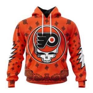 NHL Philadelphia Flyers Hoodie Special Grateful Dead Design Hoodie 1