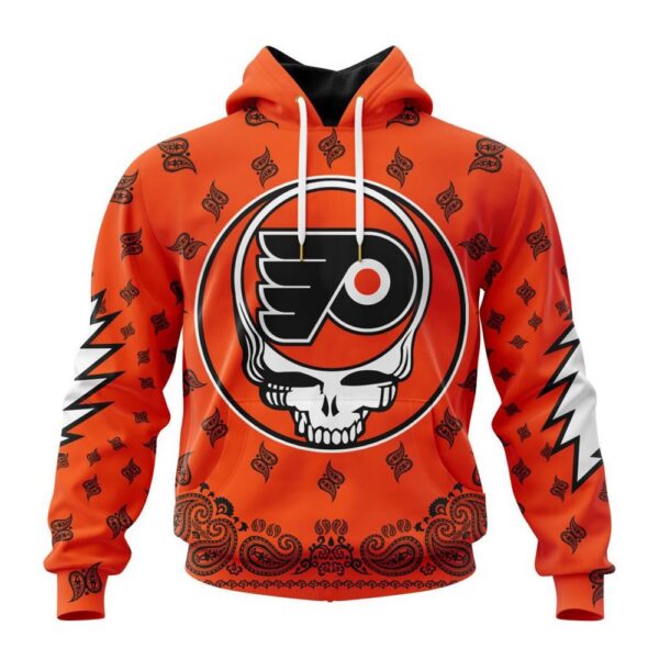 NHL Philadelphia Flyers Hoodie Special Grateful Dead Design Hoodie