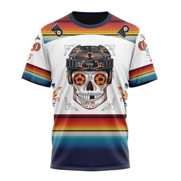 NHL Philadelphia Flyers Special Design For Dia De Los Muertos T-Shirt