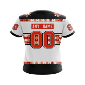 NHL Philadelphia Flyers T Shirt Autism Awareness Custom Name And Number 3D T Shirt 2