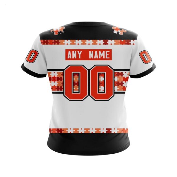 NHL Philadelphia Flyers T-Shirt Autism Awareness Custom Name And Number 3D T-Shirt