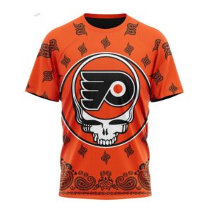 NHL Philadelphia Flyers T Shirt Special Grateful Dead Design 3D T Shirt 1