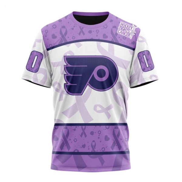 NHL Philadelphia Flyers T-Shirt Special Lavender – Fight Cancer T-Shirt