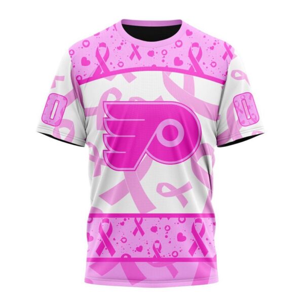 NHL Philadelphia Flyers T-Shirt Special Pink October Breast Cancer Awareness Month 3D T-Shirt