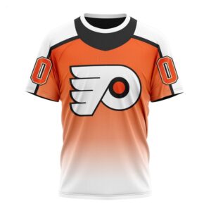 NHL Philadelphia Flyers T Shirt Special Retro Gradient Design T Shirt 1