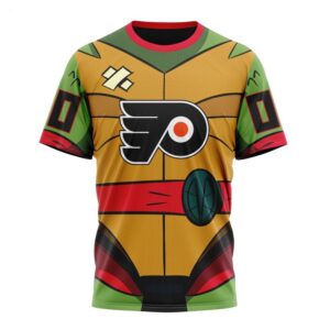 NHL Philadelphia Flyers T Shirt Special Teenage Mutant Ninja Turtles Design T Shirt 1