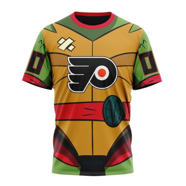 NHL Philadelphia Flyers T-Shirt Special Teenage Mutant Ninja Turtles Design T-Shirt