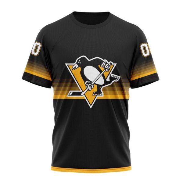 NHL Pittsburgh Penguins 3D T-Shirt Special Black And Gradient Design Hoodie