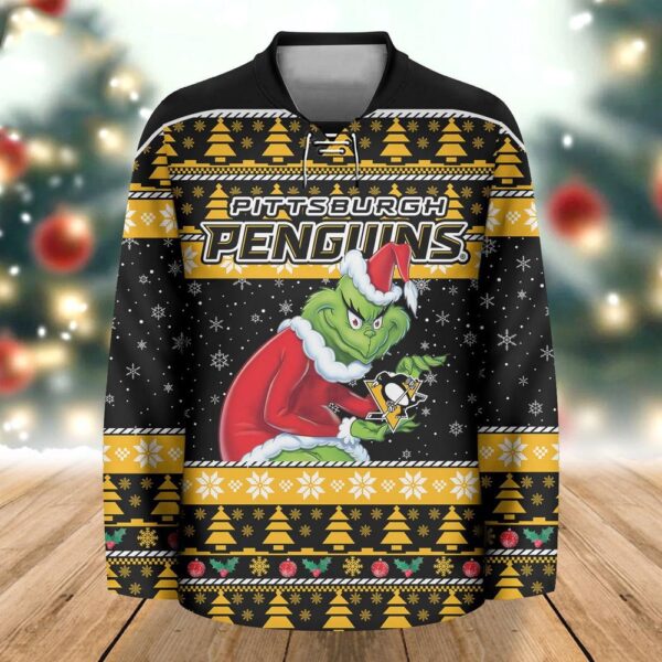 NHL Pittsburgh Penguins All Over Print Grinch Hockey Jersey