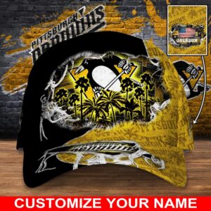 NHL Pittsburgh Penguins Baseball Cap Customized Cap For Sports Fans 1