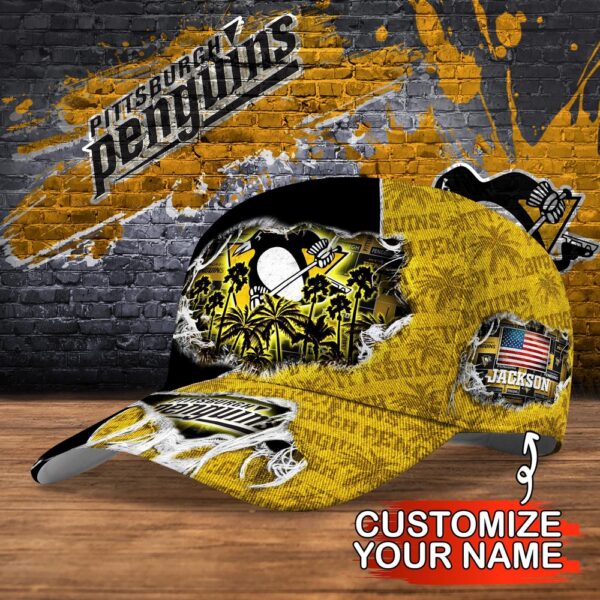 NHL Pittsburgh Penguins Baseball Cap Customized Cap For Sports Fans