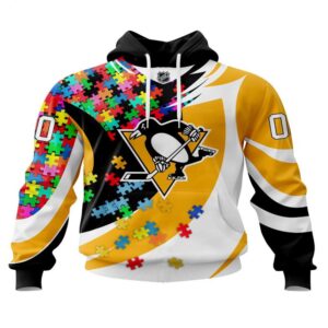 NHL Pittsburgh Penguins Hoodie Autism…