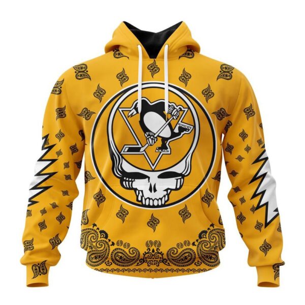 NHL Pittsburgh Penguins Hoodie Special Grateful Dead Design Hoodie