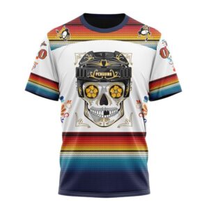 NHL Pittsburgh Penguins Special Design For Dia De Los Muertos T Shirt 1