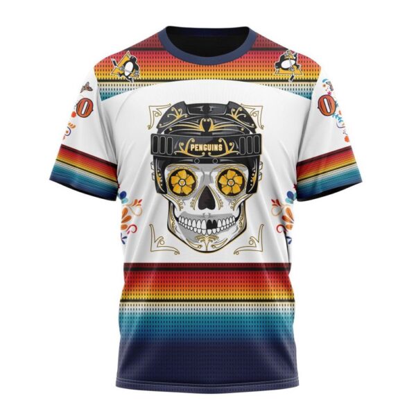 NHL Pittsburgh Penguins Special Design For Dia De Los Muertos T-Shirt