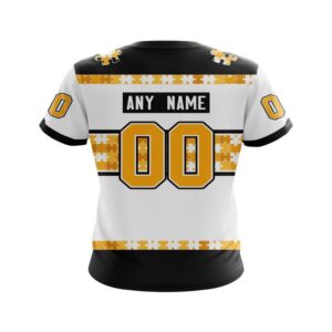 NHL Pittsburgh Penguins T Shirt Autism Awareness Custom Name And Number 3D T Shirt 2