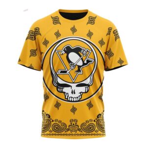 NHL Pittsburgh Penguins T Shirt Special Grateful Dead Design 3D T Shirt 1