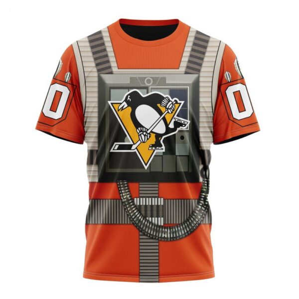 NHL Pittsburgh Penguins T-Shirt Star Wars Rebel Pilot Design T-Shirt