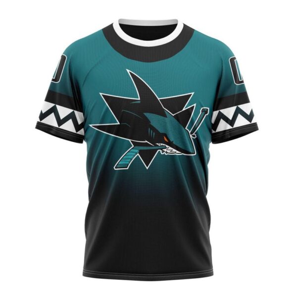 NHL San Jose Sharks 3D T-Shirt New Gradient Series Concept Hoodie