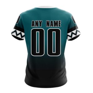 NHL San Jose Sharks 3D T Shirt New Gradient Series Concept Hoodie 2