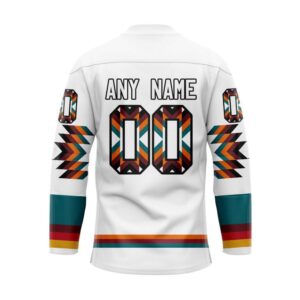 NHL San Jose Sharks Hockey Jersey Special Design With Native Pattern Custom Jersey 2