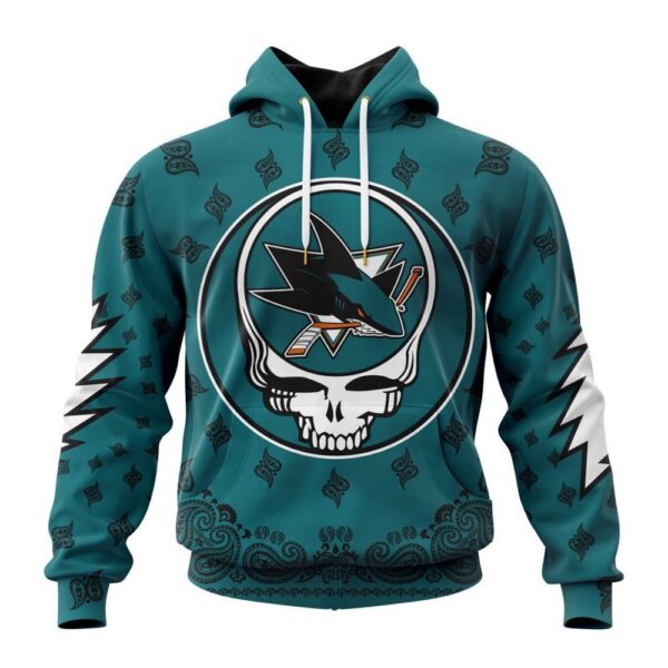 NHL San Jose Sharks Hoodie Special Grateful Dead Design Hoodie