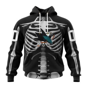 NHL San Jose Sharks Hoodie Special Skeleton For Halloween Hoodie 1