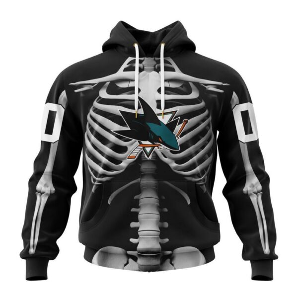 NHL San Jose Sharks Hoodie Special Skeleton For Halloween Hoodie