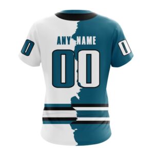 NHL San Jose Sharks Personalize 2024 Home Mix Away T Shirt 2