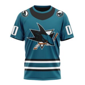 NHL San Jose Sharks Personalized 2024 Home Kits T Shirt 1