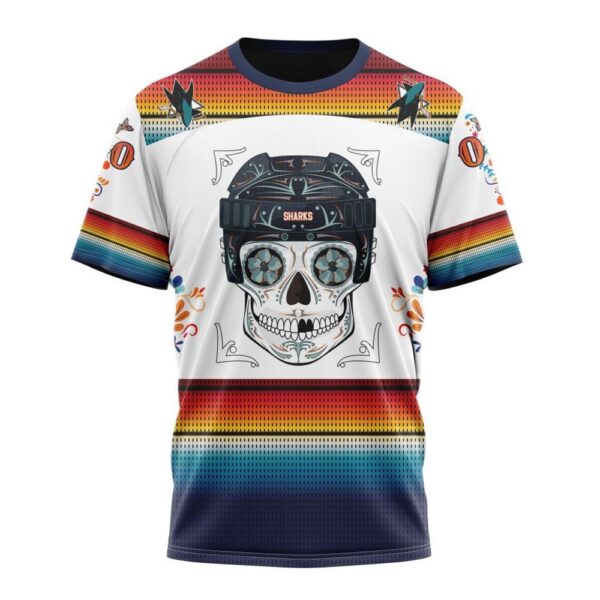 NHL San Jose Sharks Special Design For Dia De Los Muertos T-Shirt