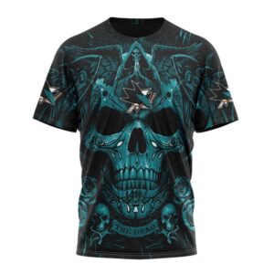 NHL San Jose Sharks T Shirt Special Design With Skull Art T Shirt 1