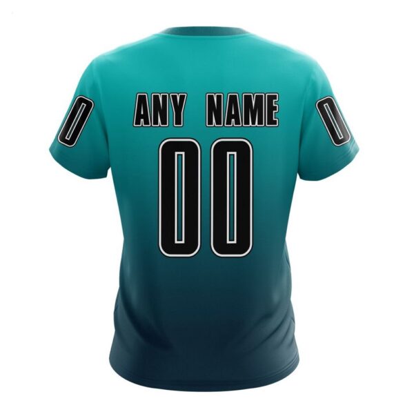 NHL San Jose Sharks T-Shirt Special Retro Gradient Design T-Shirt