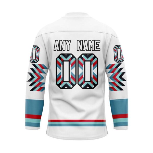 NHL Seattle Kraken Hockey Jersey Special Design With Native Pattern Custom Jersey