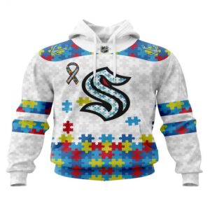 NHL Seattle Kraken Hoodie Autism Awareness 3D Hoodie For Fans 1