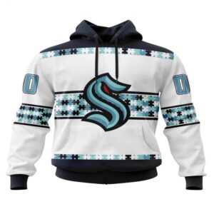 NHL Seattle Kraken Hoodie Autism Awareness 3D Hoodie For Hockey Fans 1