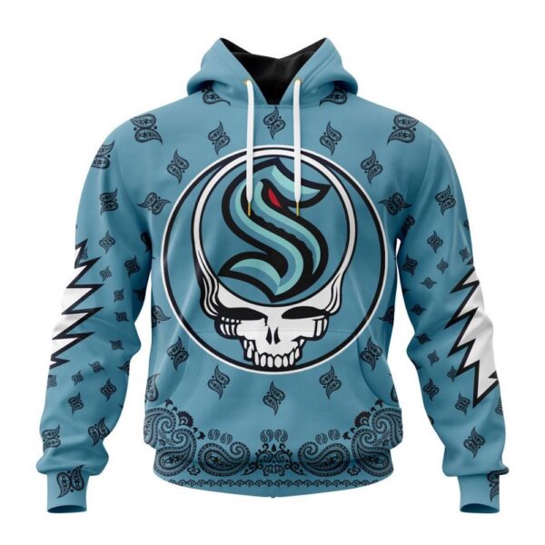 NHL Seattle Kraken Hoodie Special Grateful Dead Design Hoodie