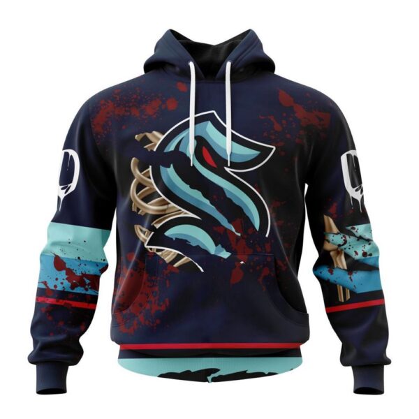 NHL Seattle Kraken Hoodie Specialized Design Jersey With Your Ribs For Halloween Hoodie