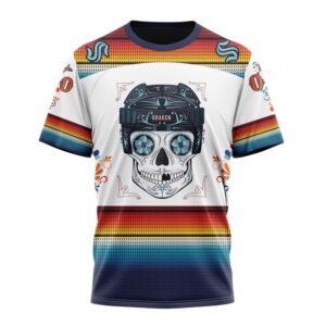 NHL Seattle Kraken Special Design For Dia De Los Muertos T Shirt 1