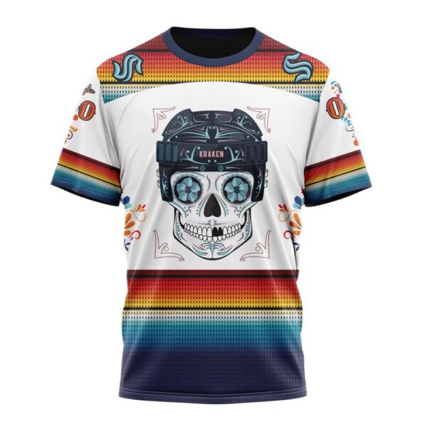 NHL Seattle Kraken Special Design For Dia De Los Muertos T-Shirt