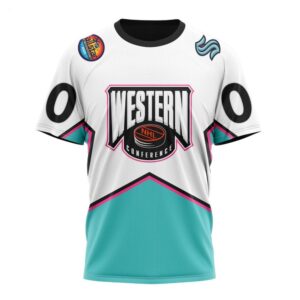 NHL Seattle Kraken T Shirt All Star Western Conference 2024 T Shirt 1