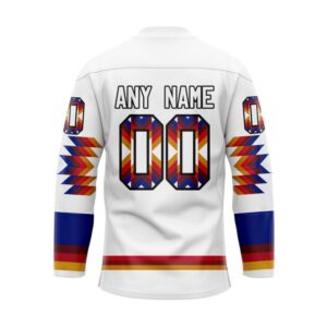 NHL St Louis Blues Hockey Jersey Special Design With Native Pattern Custom Jersey 2