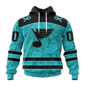 NHL St Louis Blues Hoodie Special Design Fight Ovarian Cancer Hoodie 1