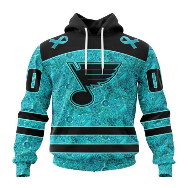 NHL St. Louis Blues Hoodie Special Design Fight Ovarian Cancer Hoodie
