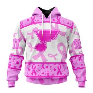 NHL St Louis Blues Hoodie Special Pink October Breast Cancer Awareness Month Hoodie 1